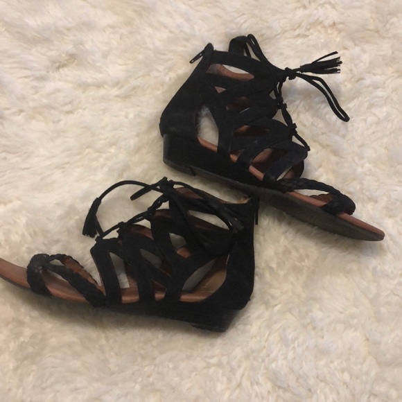 womens black gladiator sandals